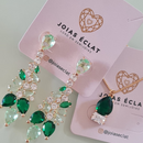 Conjunto Esmeralda Elegance – Sofisticação e Brilho, Banhado a Ouro 18K