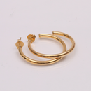 Argola Tubo Lisa Banhada a Ouro 18K